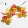 Harvest Festival Decor Artificial Maple Leaf Vines, Realistic Flexible Autumn Garland, Fall Hanging Vine for Fireplace Decoration Seasonal Rattan Home