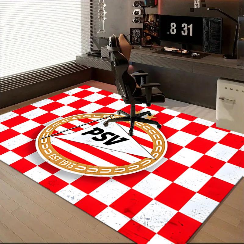 1PC Psv Sports Emblem Floor Mat for Living Room, Game Rooms, Office, Bedroom, Office Floor Mat Playful Design, Christmas fan gifts