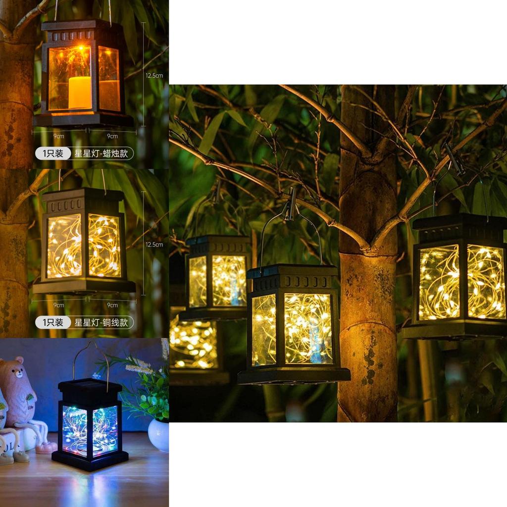 Waterproof Stainless Steel Solar Lantern With Flickering Candle Effect Led