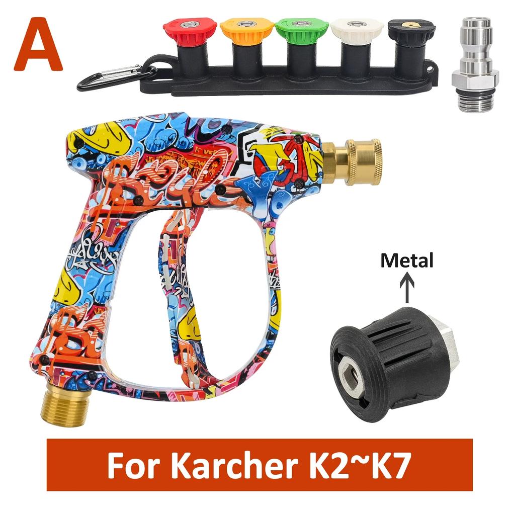 Vibrant Graffiti High-Pressure Foam Blaster for Karcher/Bosch/Lavor with Quick-Connect Nozzles,  Multi-Surface Cleaning Kit