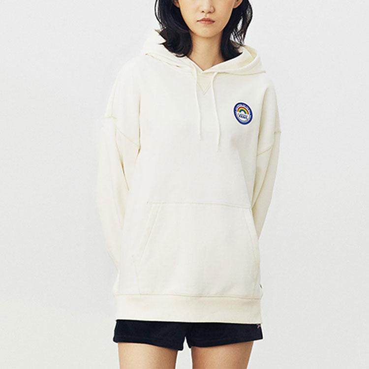 Vans Rainbow Print Sports Hoodie Women Tops Off-White VN0A5AUEFS8
