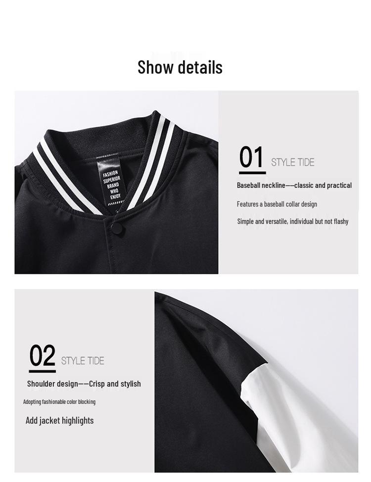 2022 Men's Unisex Loose Fit Baseball Jacket - High-Quality, Skin-Friendly Autumn/Winter Outerwear