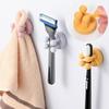 1PC Silicon Razor Holder Self Adhesive Toothbrush Key Towel Hanger Hook Bathroom Wall Organizer Rack Kitchen Gadget Storage Rack