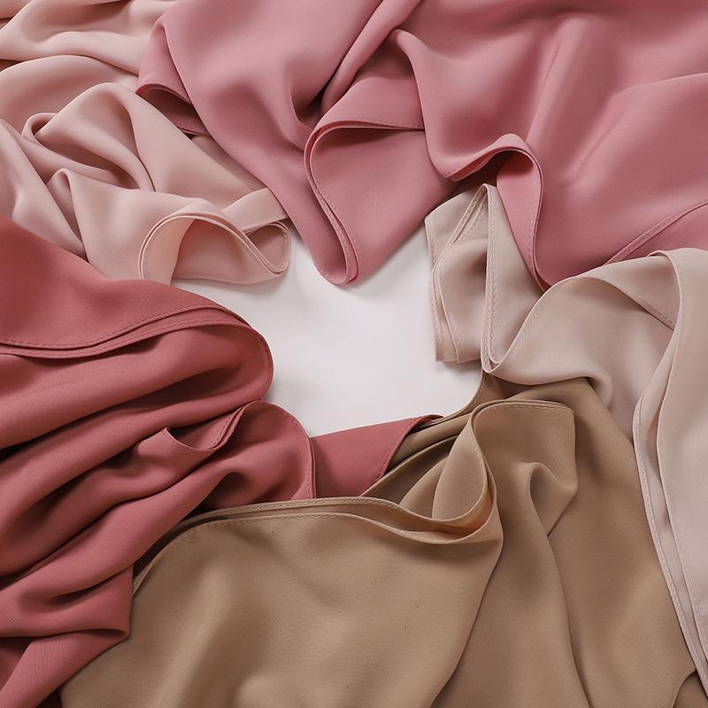 Muslim Spring Modal Chiffon Shawls Scarf for Women Plain Soft Jersey Hijab Scarves Big Size Headscarf Islamic Turban Headband
