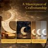 Crystal Texture Moon Crystal Night Light USB Rechargeable Soft Gentle Light Bedside Lamp Decorative Cozy Ambient Lighting