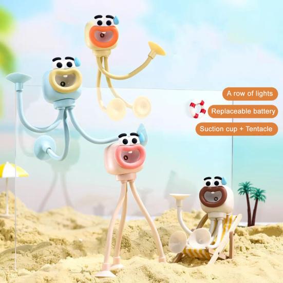 Nachtlicht Kreative Formverändernde Beleuchtung Verstellbarer Arm Nachtlampe Saugfuß Mini Dekorativ