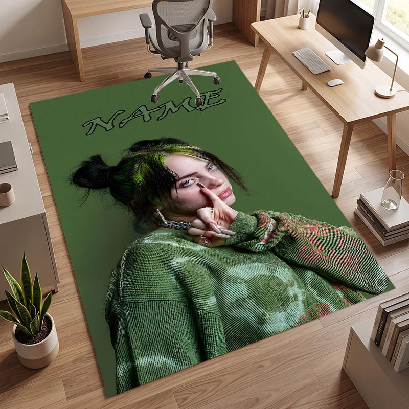 Billie eilish (5) Tappeto da Ufficio Personalizzato con Nome Decorazione Elegante per Soggiorno Camera da Letto Cucina