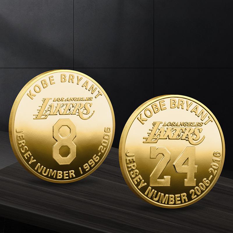 

Star metal crafts Kobe commemorative coins basketball medals Kobe coins small gifts