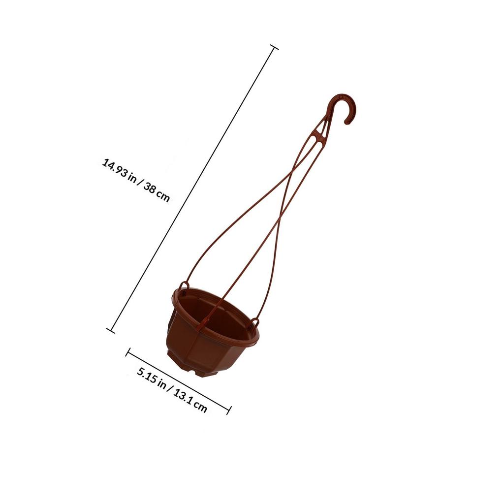 6Sets Hanging Flowerpot Creative Plastic Plant Pot Decorative Flower Hanging Basket for Indoor Outdoor Balcony Garden Home Bar