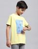 Monte Carlo Boys Printed Round Neck Cotton Blend T-Shirt