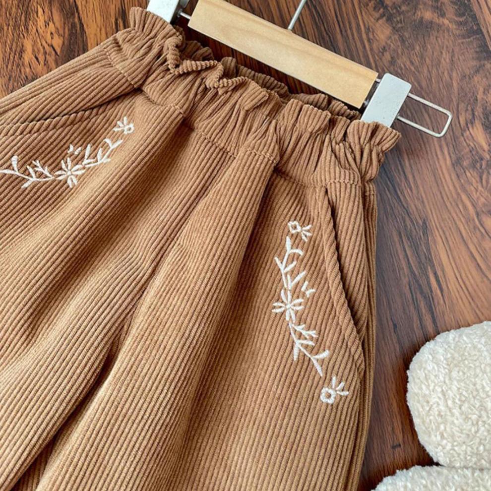Kinderhosen Kinderbekleidung Mädchenhosen Samt Herbst Winter Koreanische Baby Warme Bund Streifen