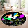 Motorcycle Round Office Rug Perfect for Hallway Living Rooms Dormitory Study Room Antislip Round Carpet Decorate Offices