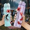 1PC Red Koi Fish And Lotus Art 750ml Color Plastic Sports Water Bottle Leakproof Flip Straw Lid Suitable for Sports Office Home Use