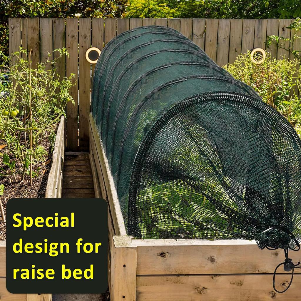 Garden Tunnel Shade Net Cover,Plant Insect‑Bird Protection Net for Gardening