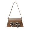 Spring and Summer Fashionable Bow Decoration Crossbody Bags For Women‘s Luxury Designer Solid Color PU Leather Shoulder Handbags