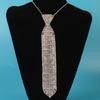 Rhinestones JK Necktie for Women Girl Adjustable Casual Party Necklace Collage Student Uniform Tie Club Dress Up Necktie