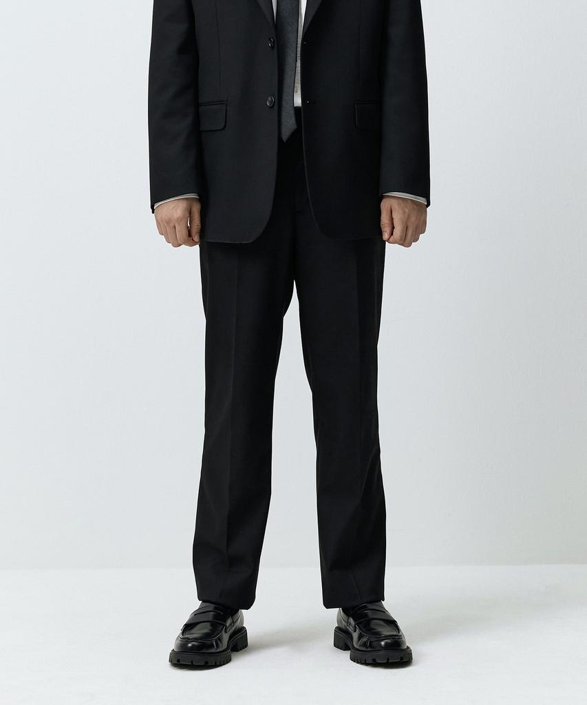Maedeumaleuseu Tapered Hidden Banding Slacks Black Mmffmsp-103Bk