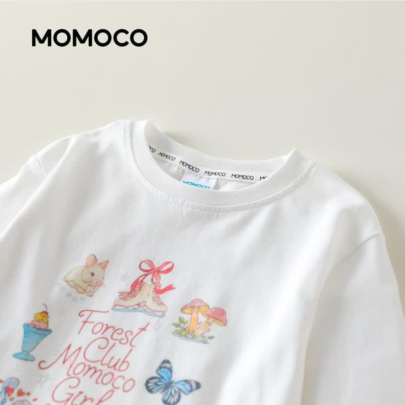 MOMOCO Girls' Autumn Long-Sleeve T-Shirt