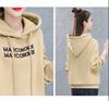 Women's Plus Size Hooded Fleece Sweatshirt - Loose Fit, Korean Style, Autumn/Winter Body-Concealing Top