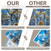Blue Castle Game World Background Royal Army Prince Kingdom Brick Wall Background Blue Sky Clouds Party Decorations