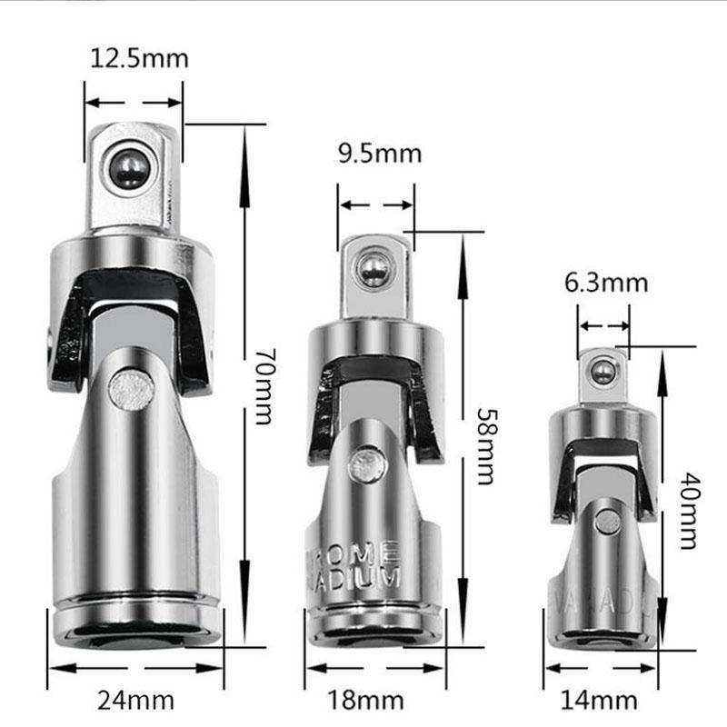 Chromium vanadium steel universal joint torque socket wrench electric auto repair tool accessory set