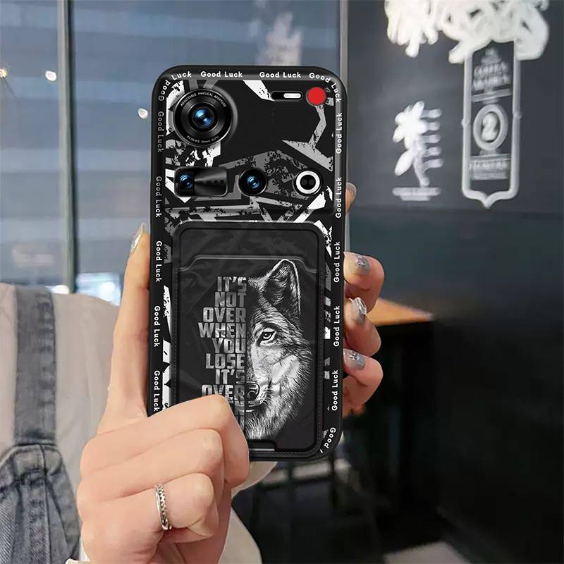 Weiche Hülle Silikon Handyhülle Für ZTE Nubia Z70 Ultra Staubschutz Schutz Stoßfest Kartenfach Kartensteckplatz Vollständige Umhüllung