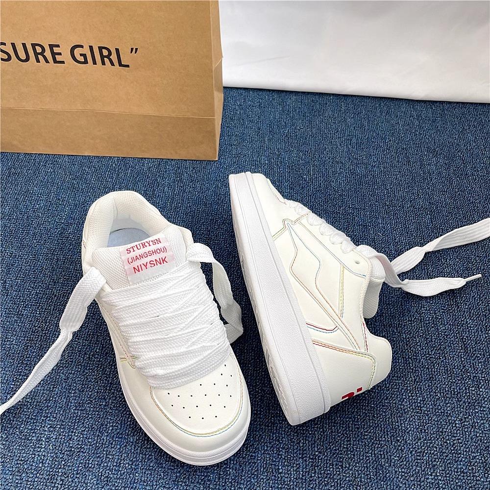 New Niche Color Matching Design Board Shoes Women's Fashion Trend Student Versatile Casual Bread Shoes