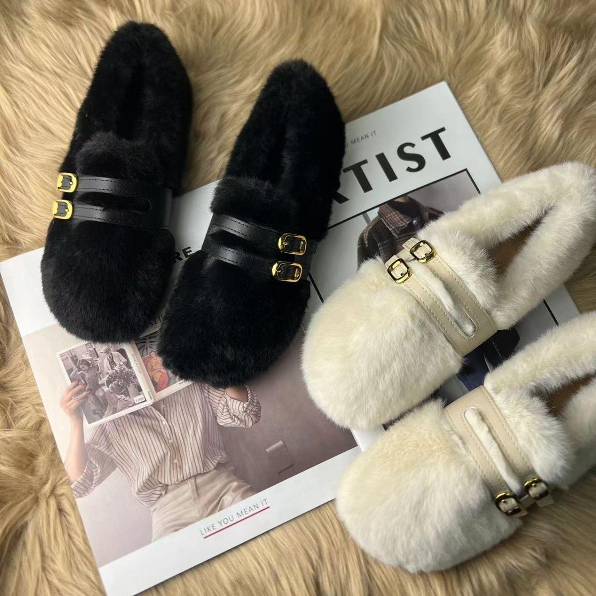 

Mao Mao shoes for women to wear outside in winter with a pedal and a thick sole. In autumn and winter 2025, the new versatile height-increasing and ve 40 чёрный