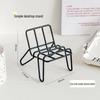 Mini Creative Metal Iron Phone Holder - Cute Desktop Ornament & Portable Stand