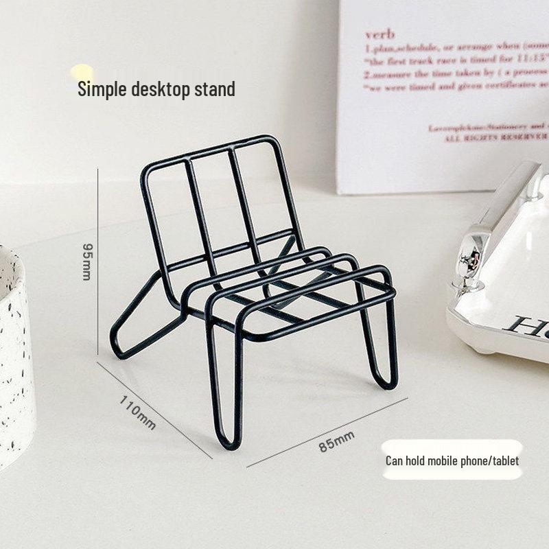 Adorable Iron Art Phone Holder: Creative Desktop Ornament & Portable Stand