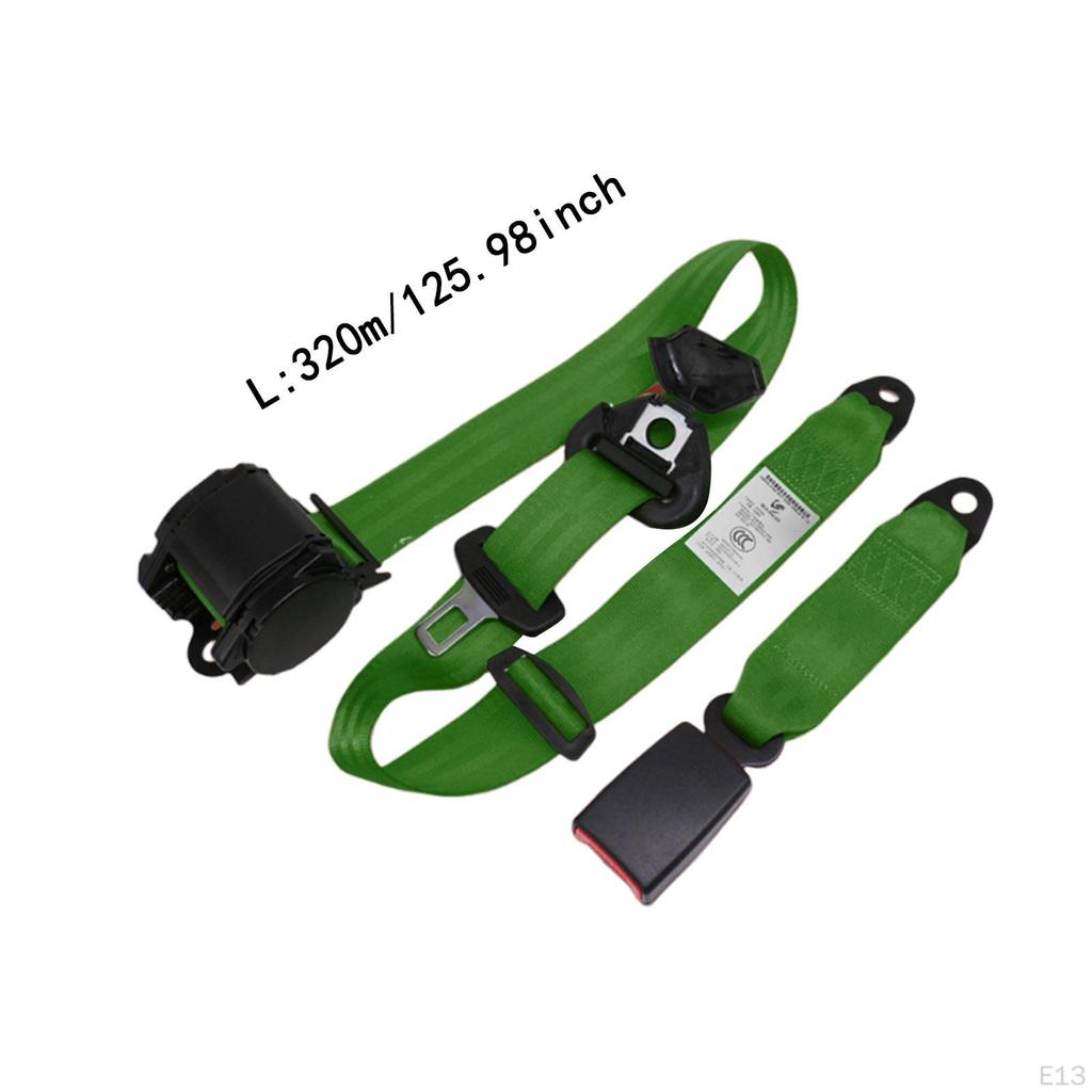3 Point Car Seat Belt Automatic Retracting for Go Kart Van Black