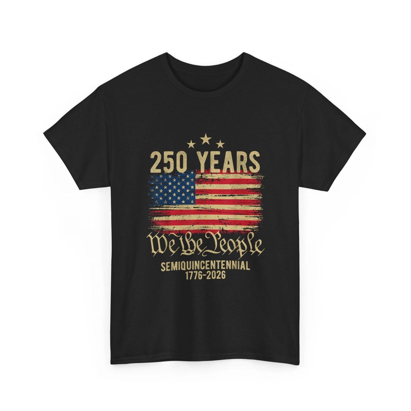 250 Years American Flag Shirt, 250th Anniversary USA Women Men T-Shirt XL
