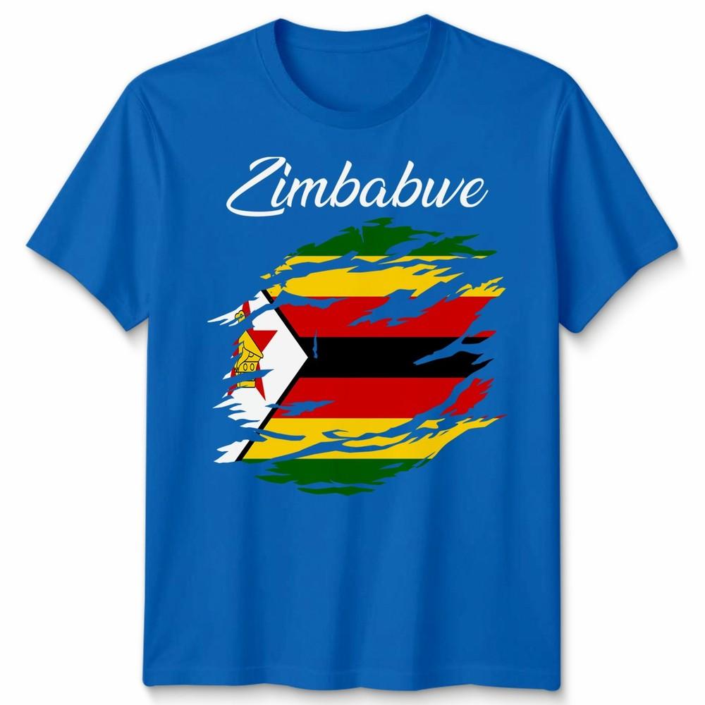Zimbabwe Flag Unisex T Shirt Country Nationality Support Sports Pride Tee