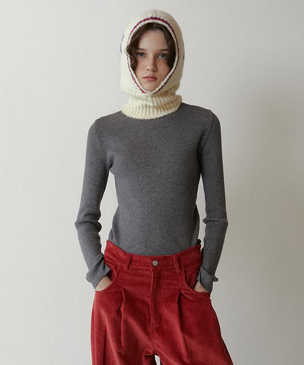 GREENBUTTER Soft Knit Turtleneck (Charcoal)