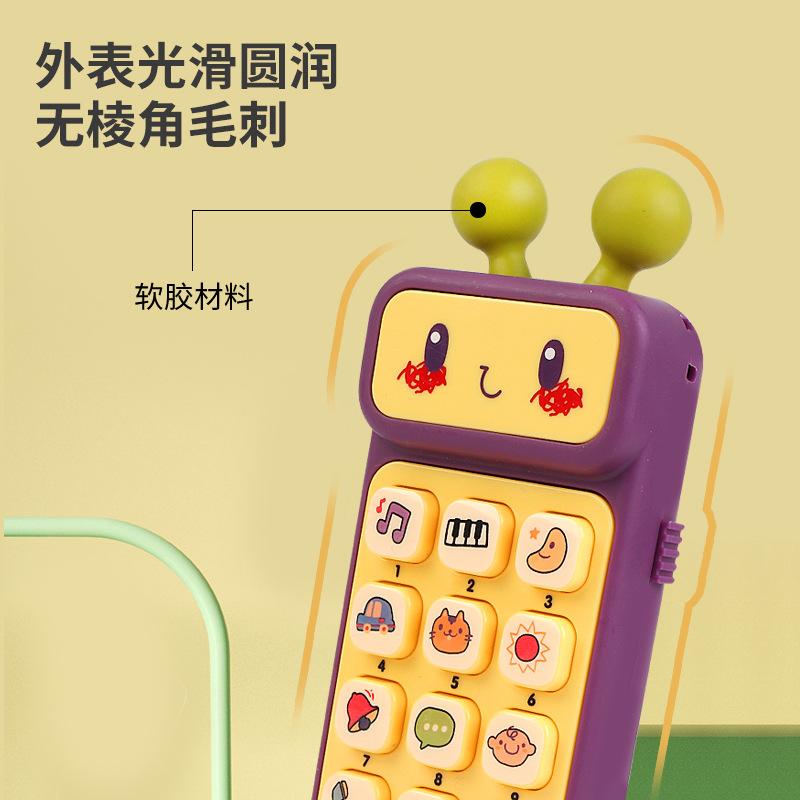 Lighting, Music, Mobile Phone Toys, Babies Can Chew Toothpaste, Baby Simulation, Big Brother Bilingual Phone Model