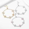 New Four-leaf Clover Bracelet Sparkling Lucky Clover Pull-out Bracelet Niche Luxury Jewelry for Women