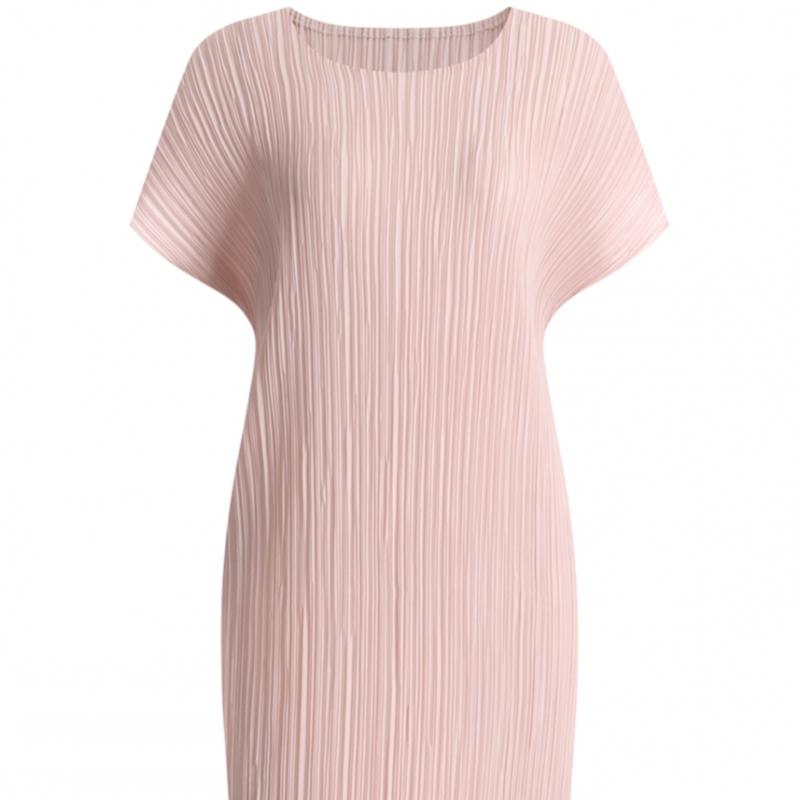 Shop   Women Cap Sleeve French Pleated Long Dress Watermelon Ble Wdr 1335