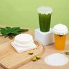 500Pcs Durable Disposable Milk Tea Leakproof Paper 11/12/13/14/15cm Round Leak Proof Paper Splash Proof Gasket Milk Tea Cup