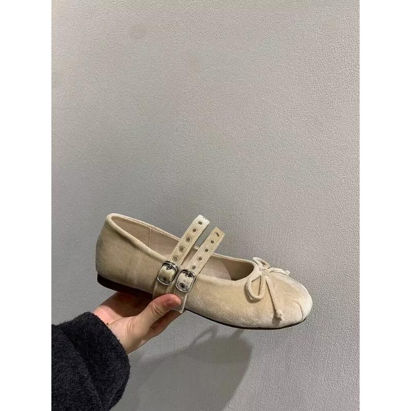 Shoes Bow Mary Jane Shoes Women's Shoes Early Spring with Skirt Single Shoes Lei Dance Flats