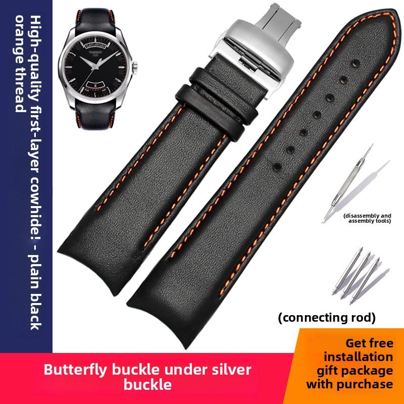 Zakřivený konec Originální kožený řemínek k hodinkám Pro 1853 Tissot T035 T035617 T035627 T035410 T035407 Řemínek k hodinkám 22mm 23mm 24mm řemínek pánský