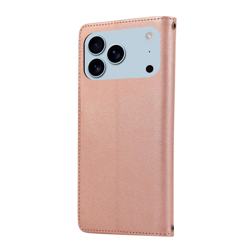 Luxury Zipper Multi Cards Solt Flip Wallet Leather Case For iPhone 17 Pro Max 16 15 14 13 12 11 Plus Air 16E Bag Pocket Cover