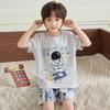 Boys Cotton Short Sleeve Pajama Set Lightweight Sleepwear Kids 8 Years Cartoon Print Home Outfit