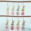 Trendy Women's Easter Bunny Egg & Leopard Print Acrylic Earrings
