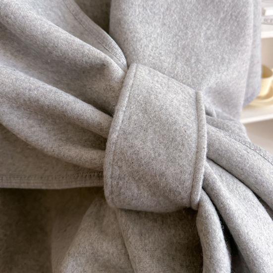 Women Draped Shawl Adjustable Crossover Front Lightweight Soft Warm Shawl Scarf Cape Cardigan Solid Color Knitting Shawl