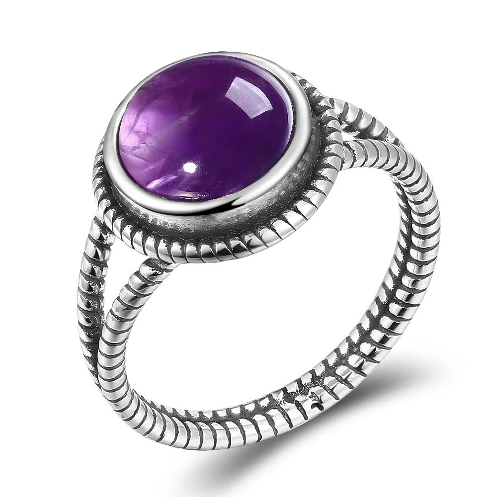 Nasiya Natural Amethyst CopperJewelry Rings Men For Women Party Wedding Anniversary Engagement Gifts Fine Jewelry