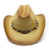 One-Word Top Western Cowboy Hat Knight Hat Sunshade Sun Protection Retro Style Straw Hat Spring And Summer