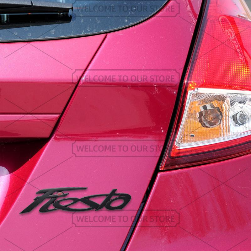 TQ013-Car 3D Metal For Ford Fiesta MK4 5 6 7 8 New And Old Style Body Emblem Badge Decals Auto Tail Sticker Decorative Accessories