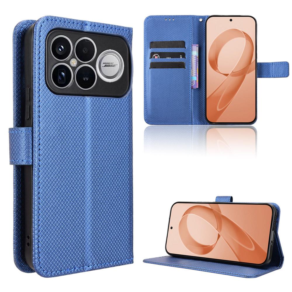 

Чохол-книжка для Xiaomi Poco F8 Ultra, Redmi K90 Pro Max з ПУ шкіри, повний захист корпусу [блокування RFID], чохли для телефонів синій