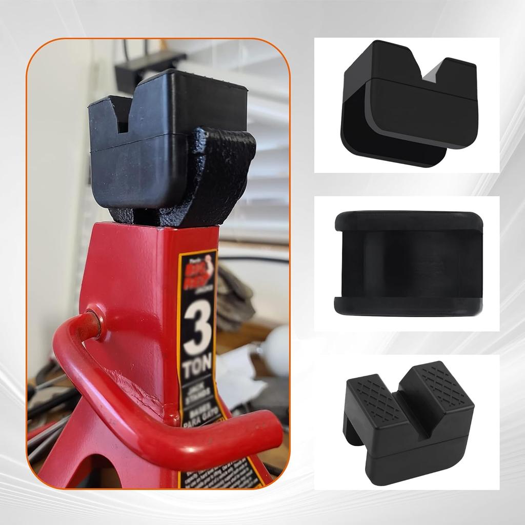 4PCS Slotted Pinch Weld Jack Pad,Rubber Pinch Weld Jack Adapter Provides Cushioning And Non-Slipping,Universal 2 Ton Jack Stand Pads Car Accessories
