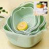 Vegetable Strainer Colander Kitchen Storage Tool Collapsible Drainer Silicone Drain Basket Fruit Vegetable Washing Basket